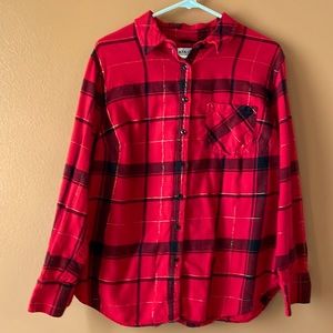 Ava & Viv Buffalo plaid long sleeve shirt. Size 1x